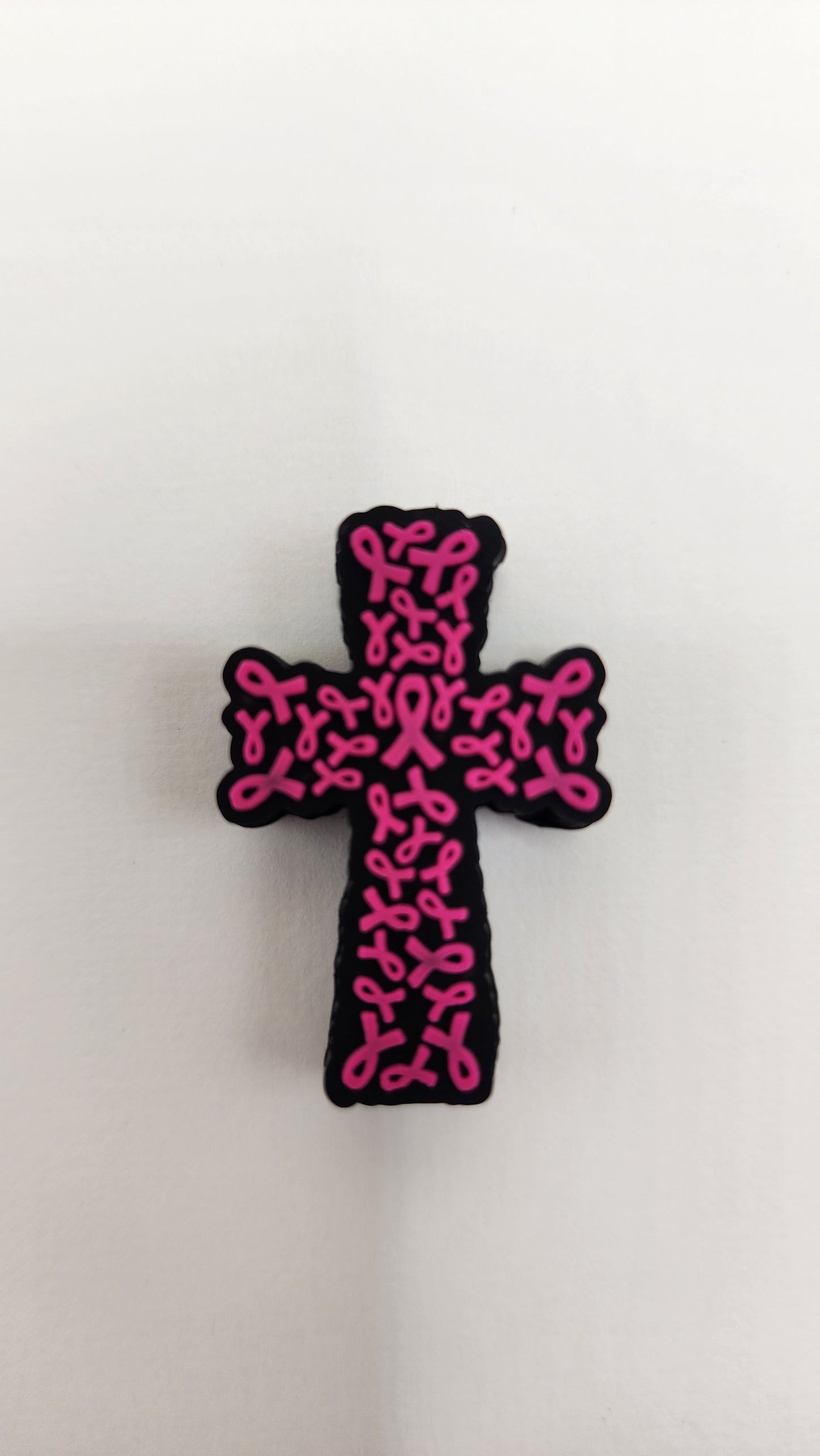 Cross silicone focal bead to use on diy and crafts projects including beaded pens, wristlets, earrings, keychains and bracelets.