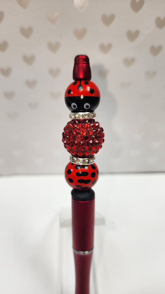 Lucky Ladybug Beaded Pen