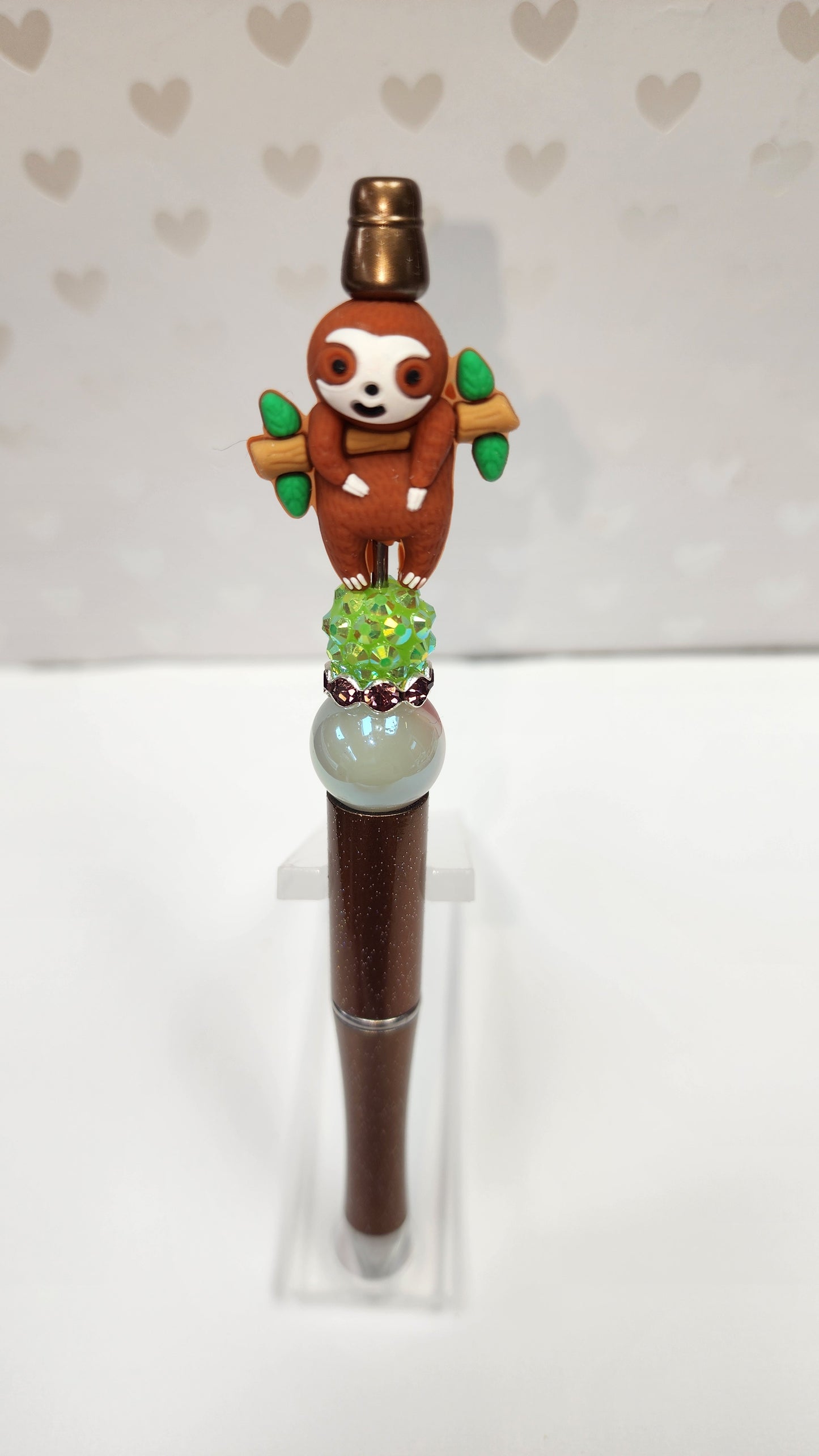 Sloth Hanging Out Beaded Pen