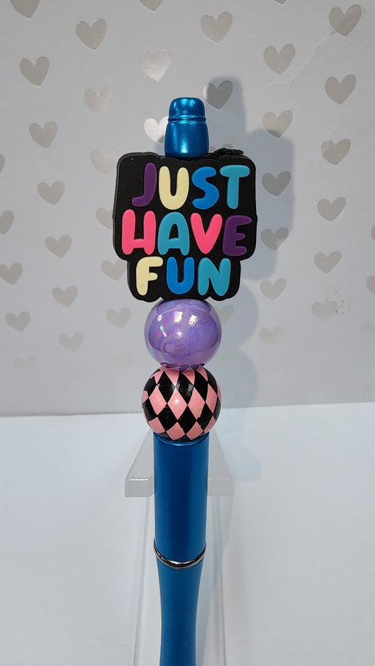 Just Have Fun Beaded Pen with Black Ink