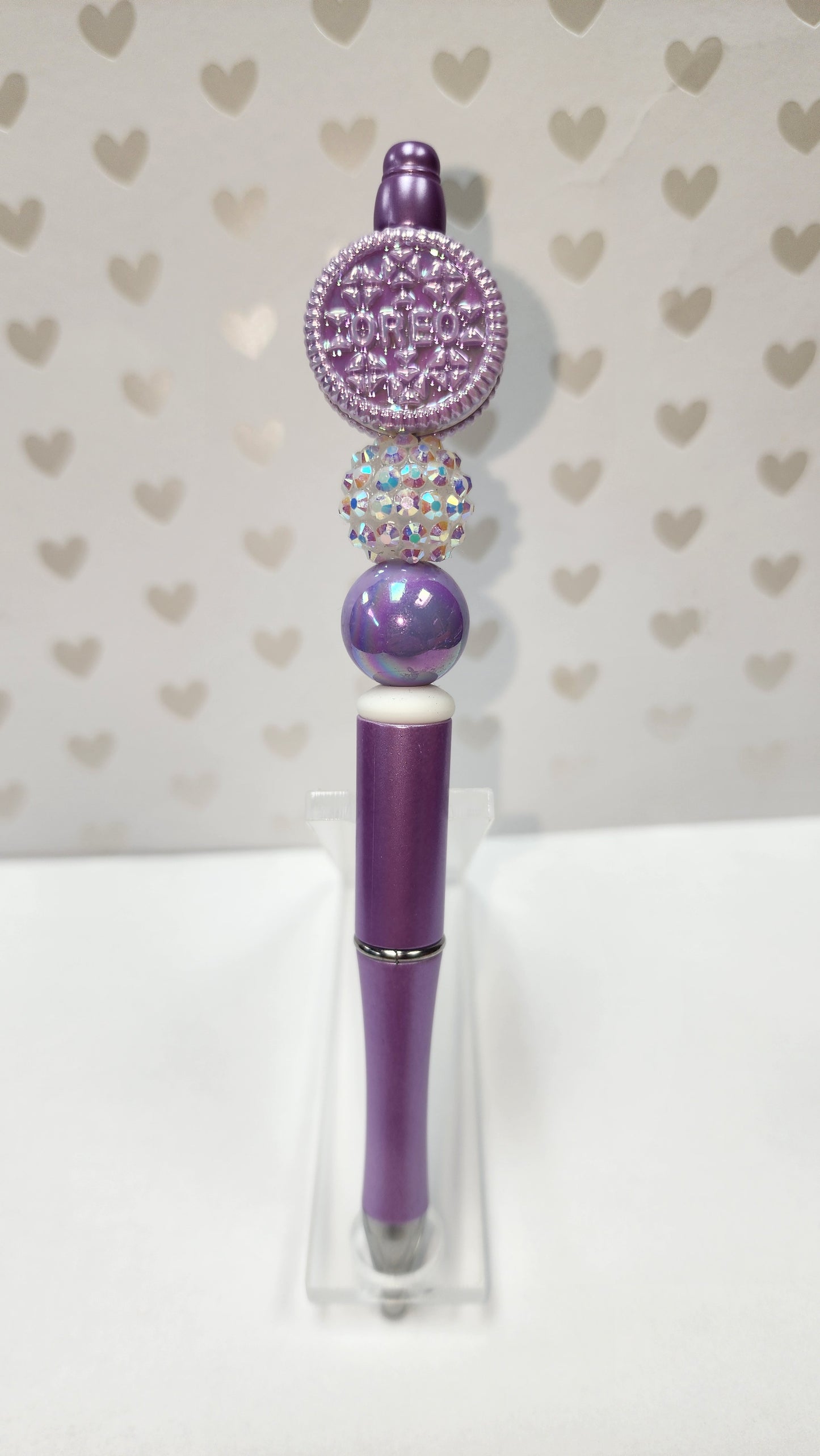 Purple Cookie Beaded Pen