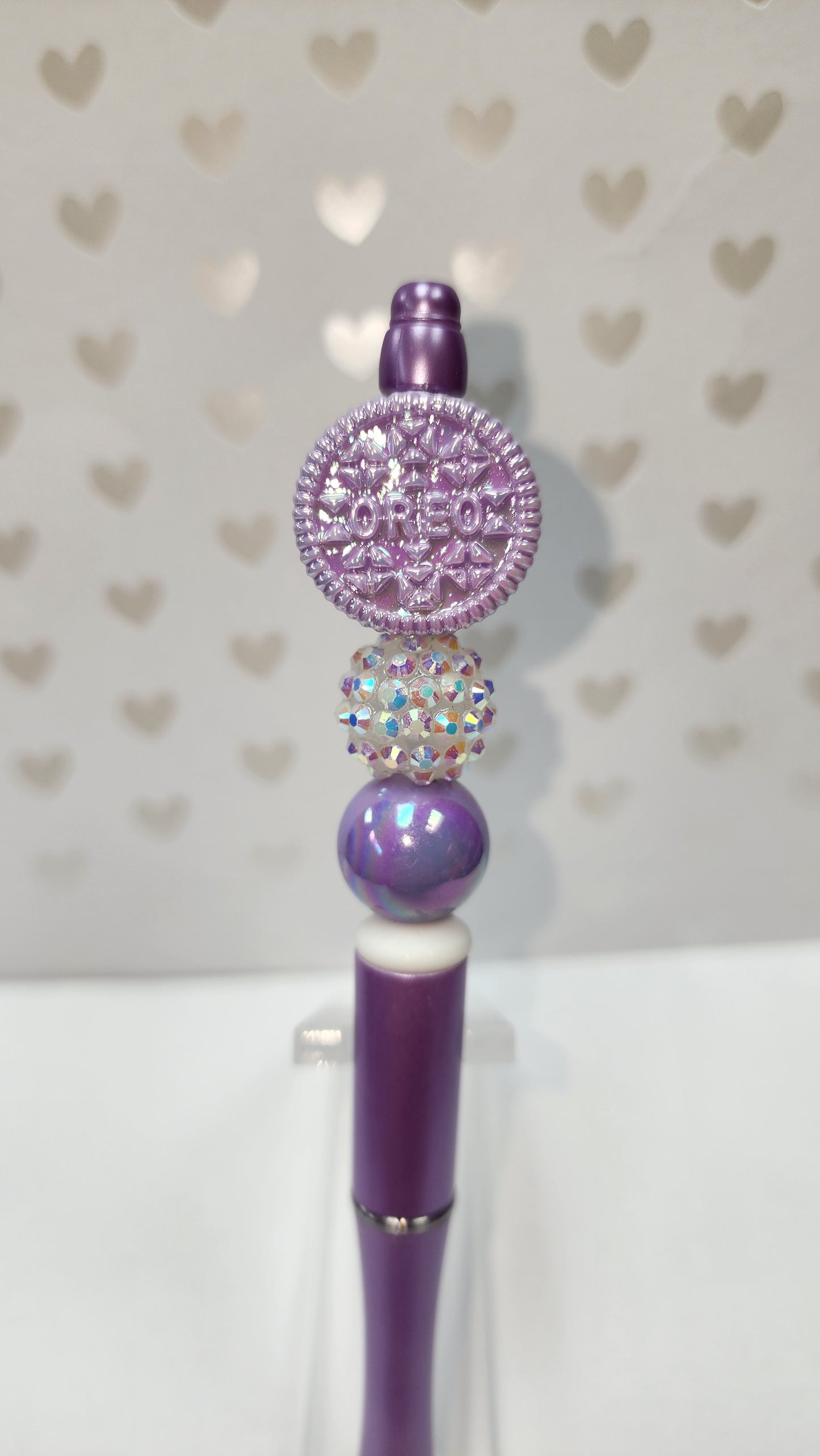 Purple Cookie Beaded Pen