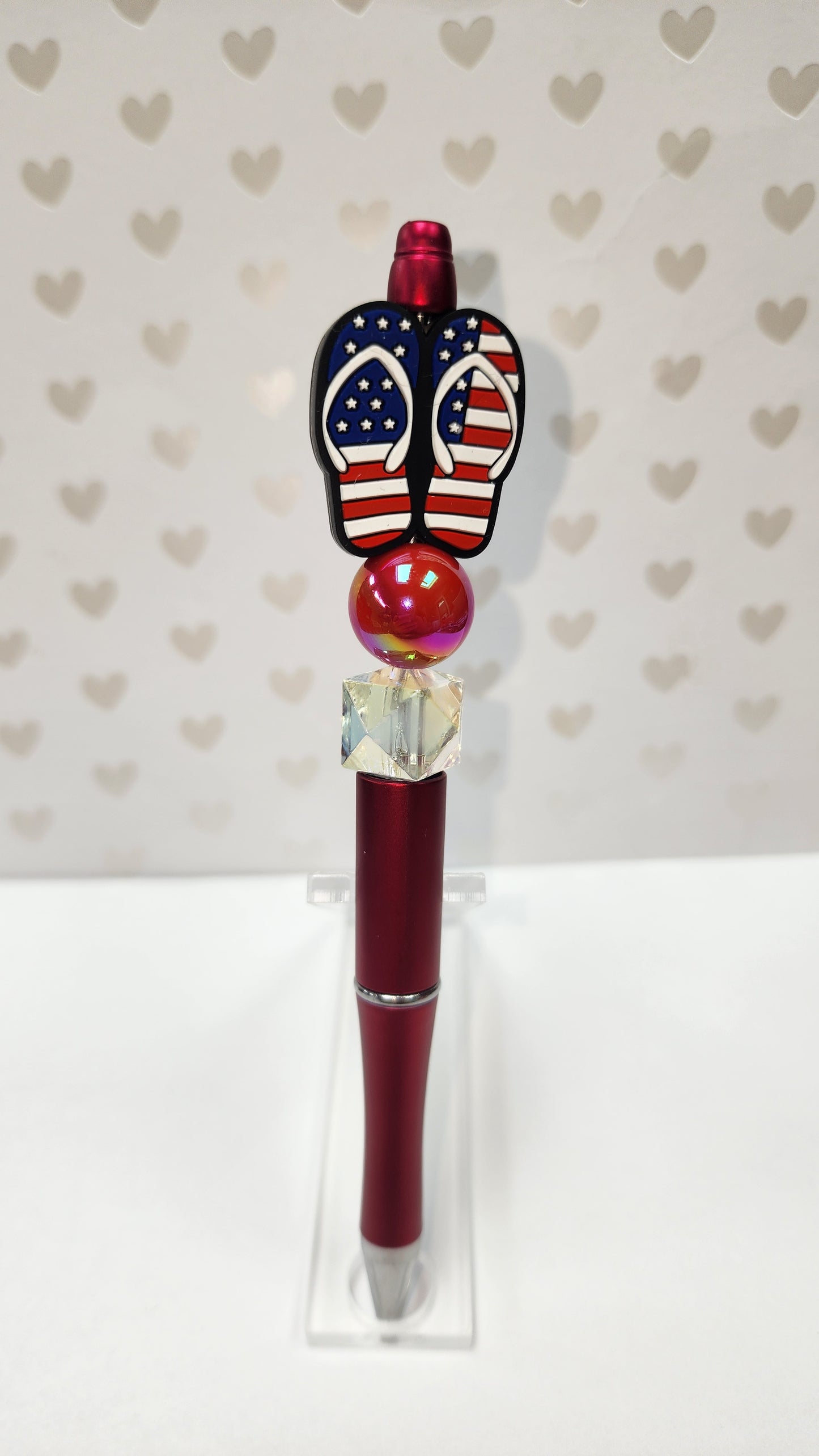 Flip Flop USA Beaded Pen