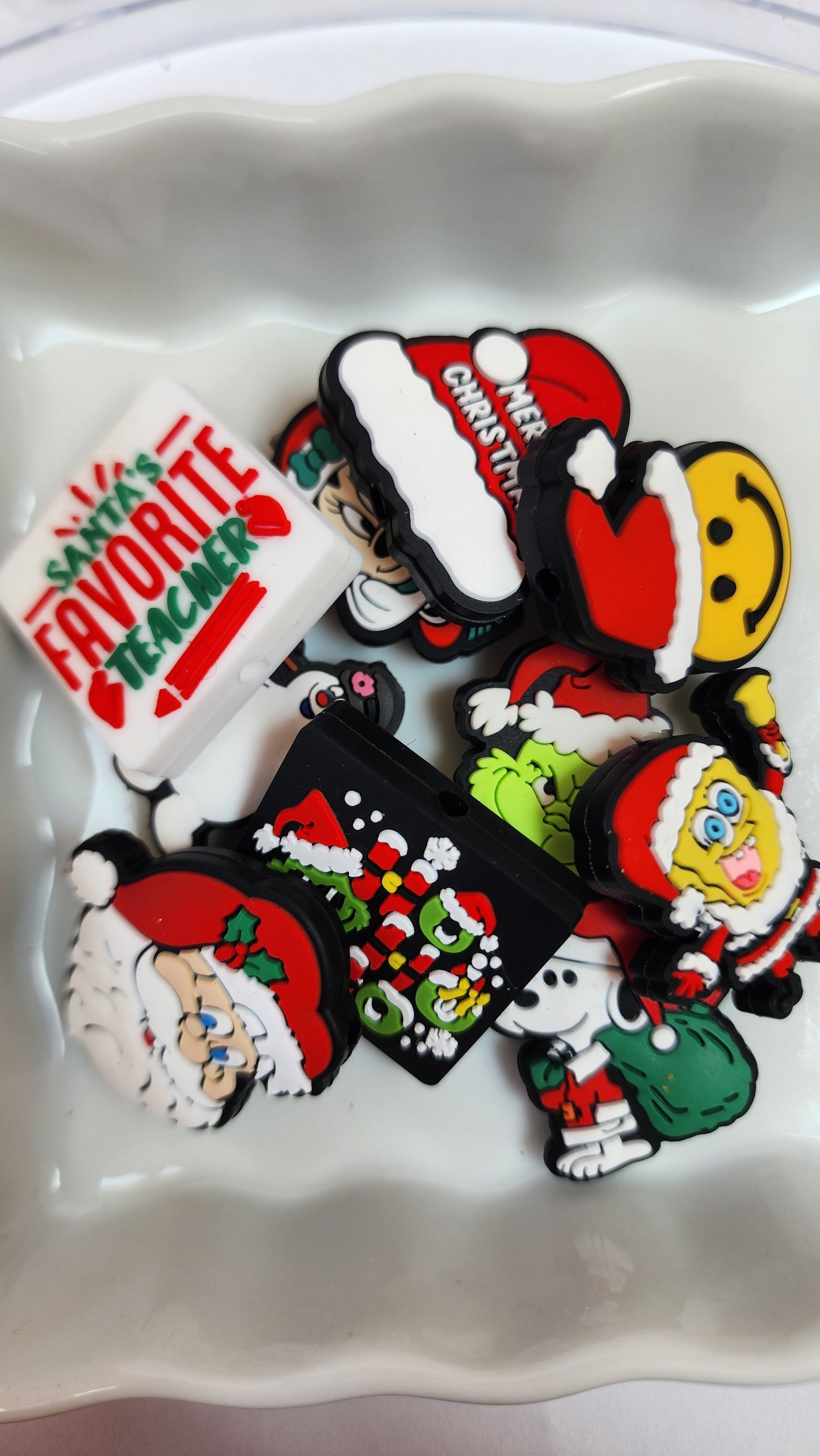 Grab Bag 10 Christmas Silicone Focal Beads