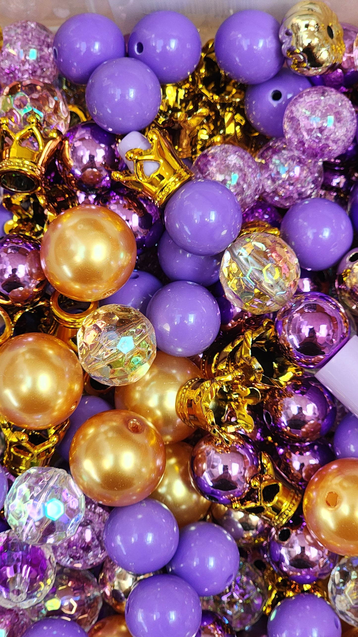 Gold and Purple Crow Me Bead Mix for DIY and Crafting Projects