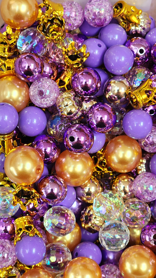 Gold and Purple Crow Me Bead Mix for DIY and Crafting Projects