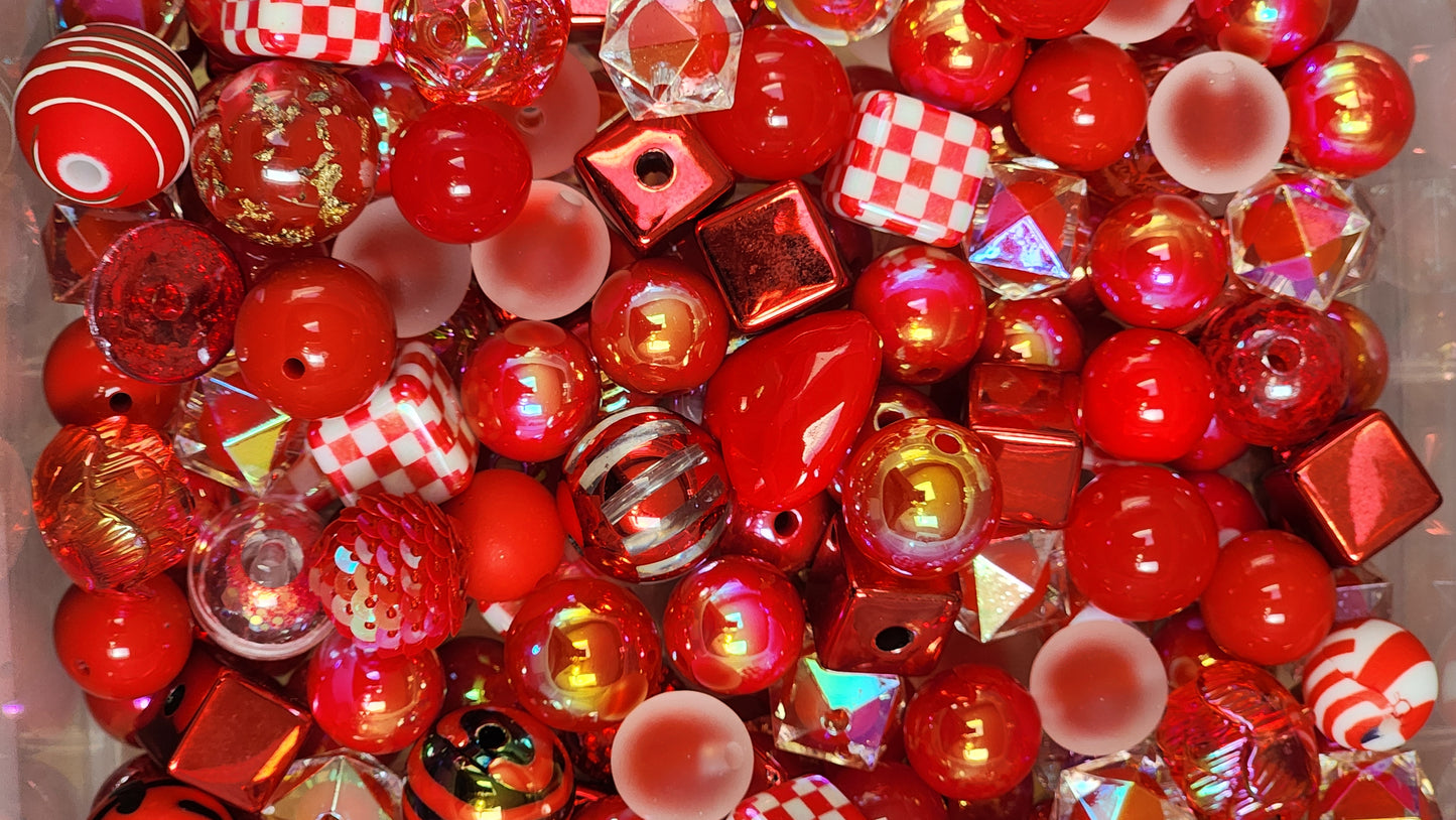 RED Bead Mix for DIY and Crafting Projects