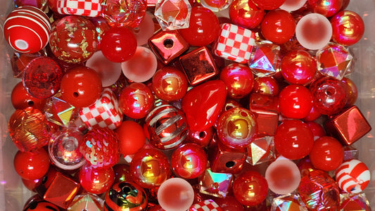 RED Bead Mix for DIY and Crafting Projects