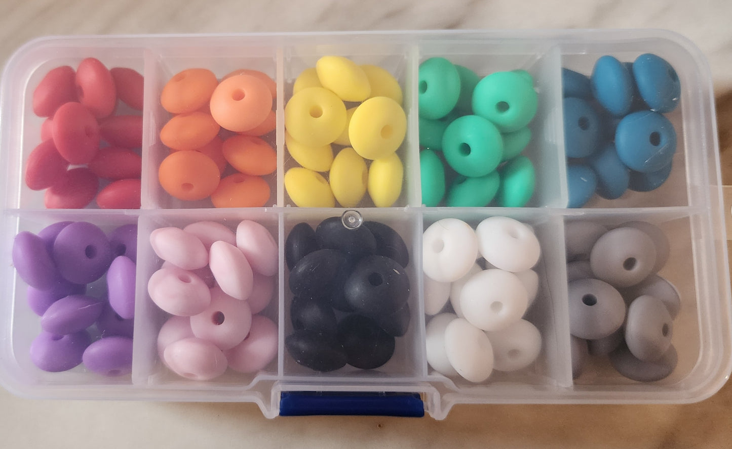 Lentil 12mm Rainbow Supply Builder Basics Bead Box and Crafting Projects