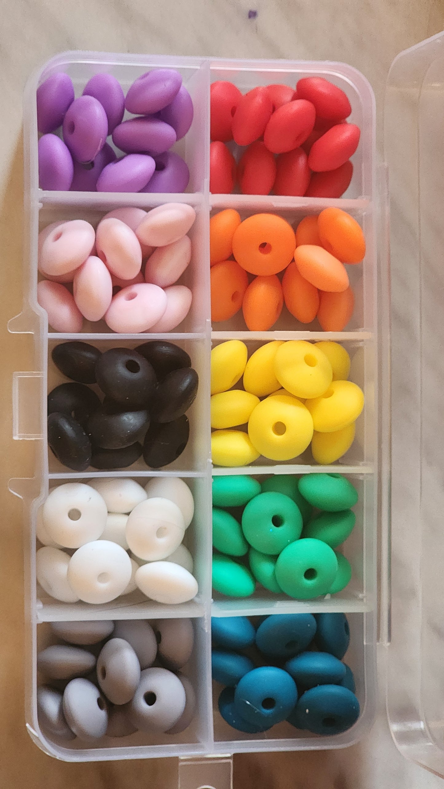 Lentil 12mm Rainbow Supply Builder Basics Bead Box and Crafting Projects