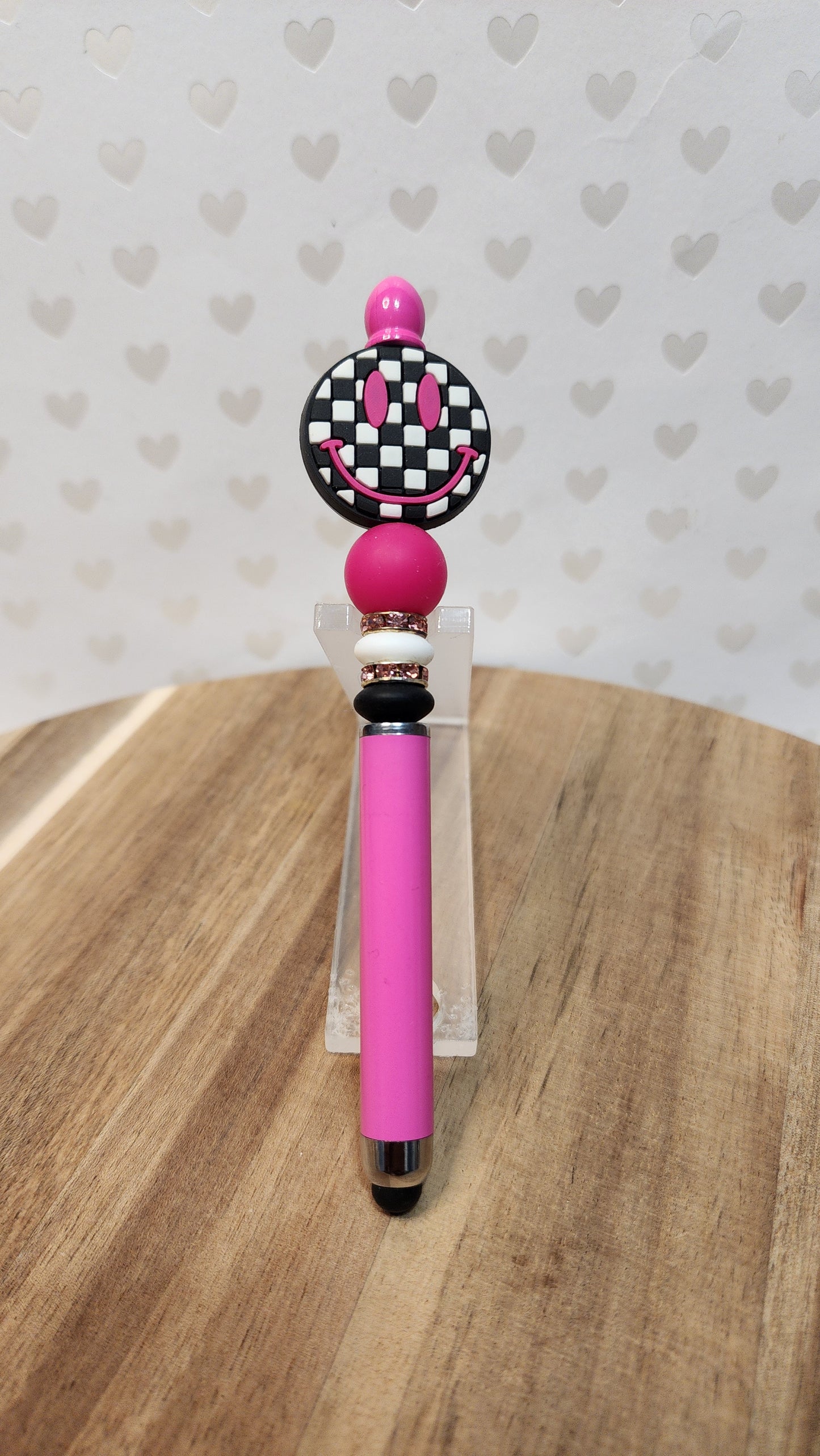 Smiley Checkered Stylus Pen for iPhone, Android, iPad, Tablets and All Touch Screen Devices