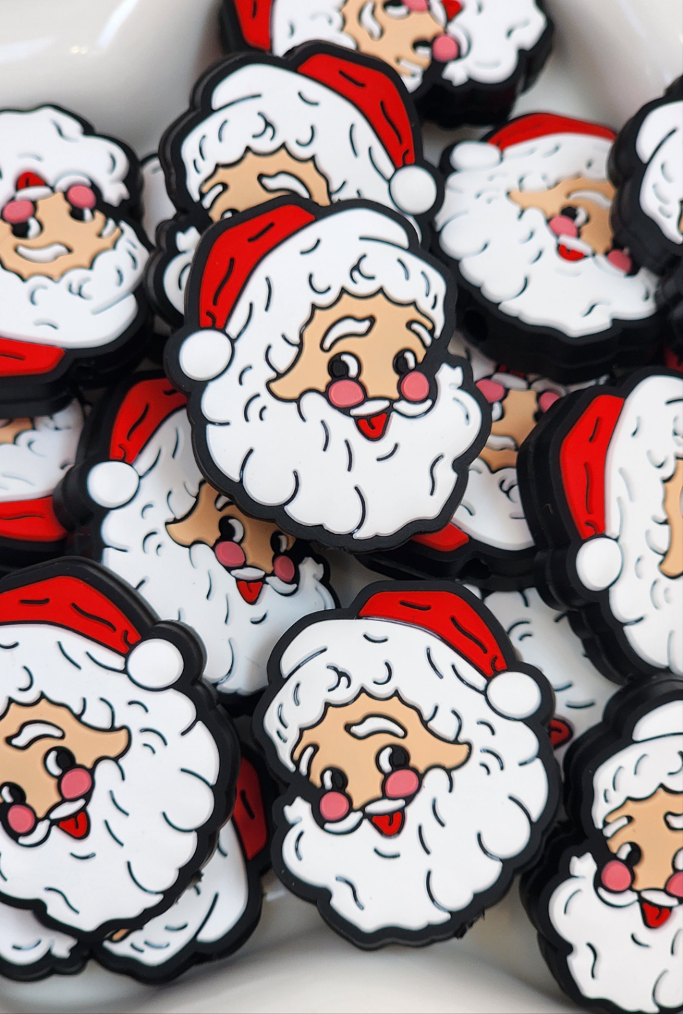 Santa Silicone Focal Bead