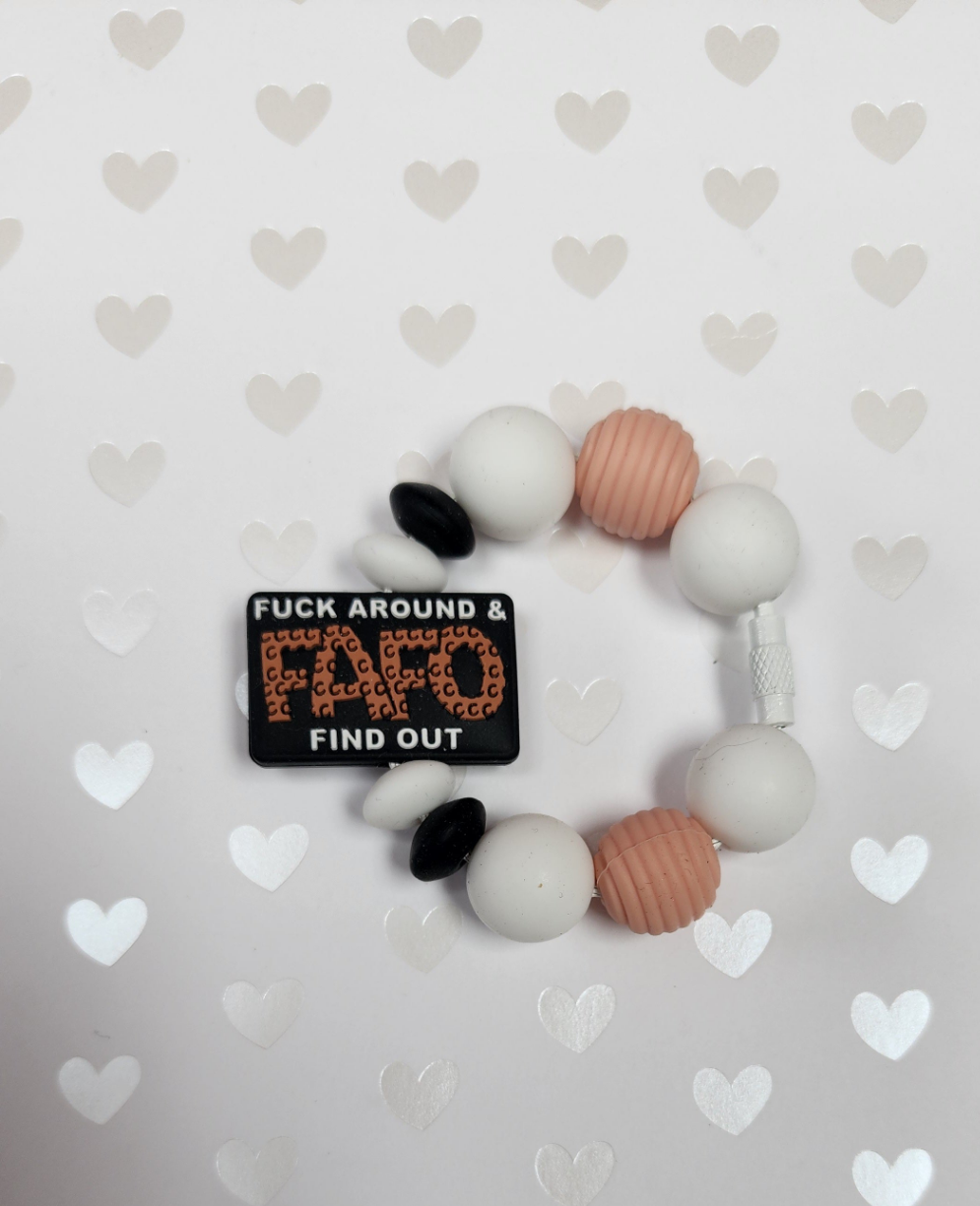 FAFO Snarky Tumbler Tag Cup Charm Removeable and Reuseable