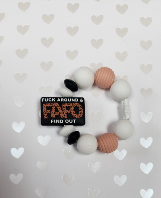 FAFO Snarky Tumbler Tag Cup Charm Removeable and Reuseable