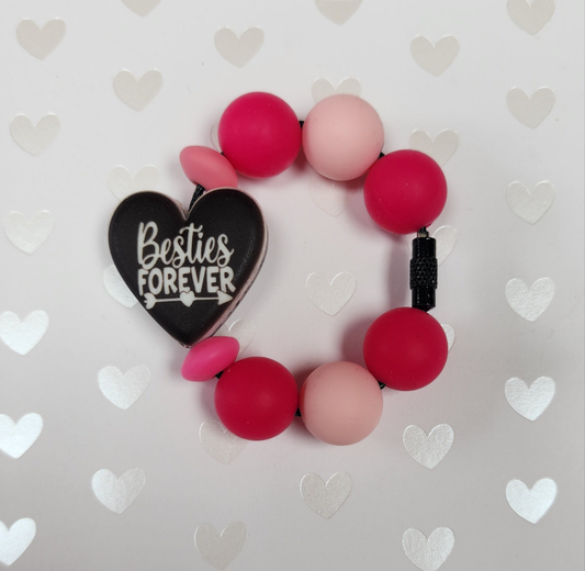 Besties Forever BFF Tumbler Tag Cup Charm Removeable and Reuseable