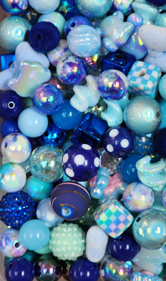 Blue Whispers Bead Mix for DIY and Crafting Projects