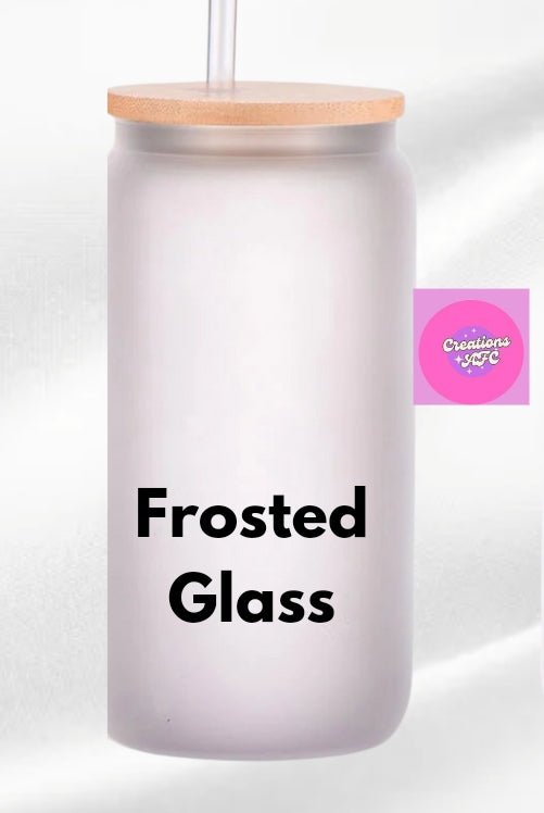 Clear or Frosted Glass 16 Ounce Glass