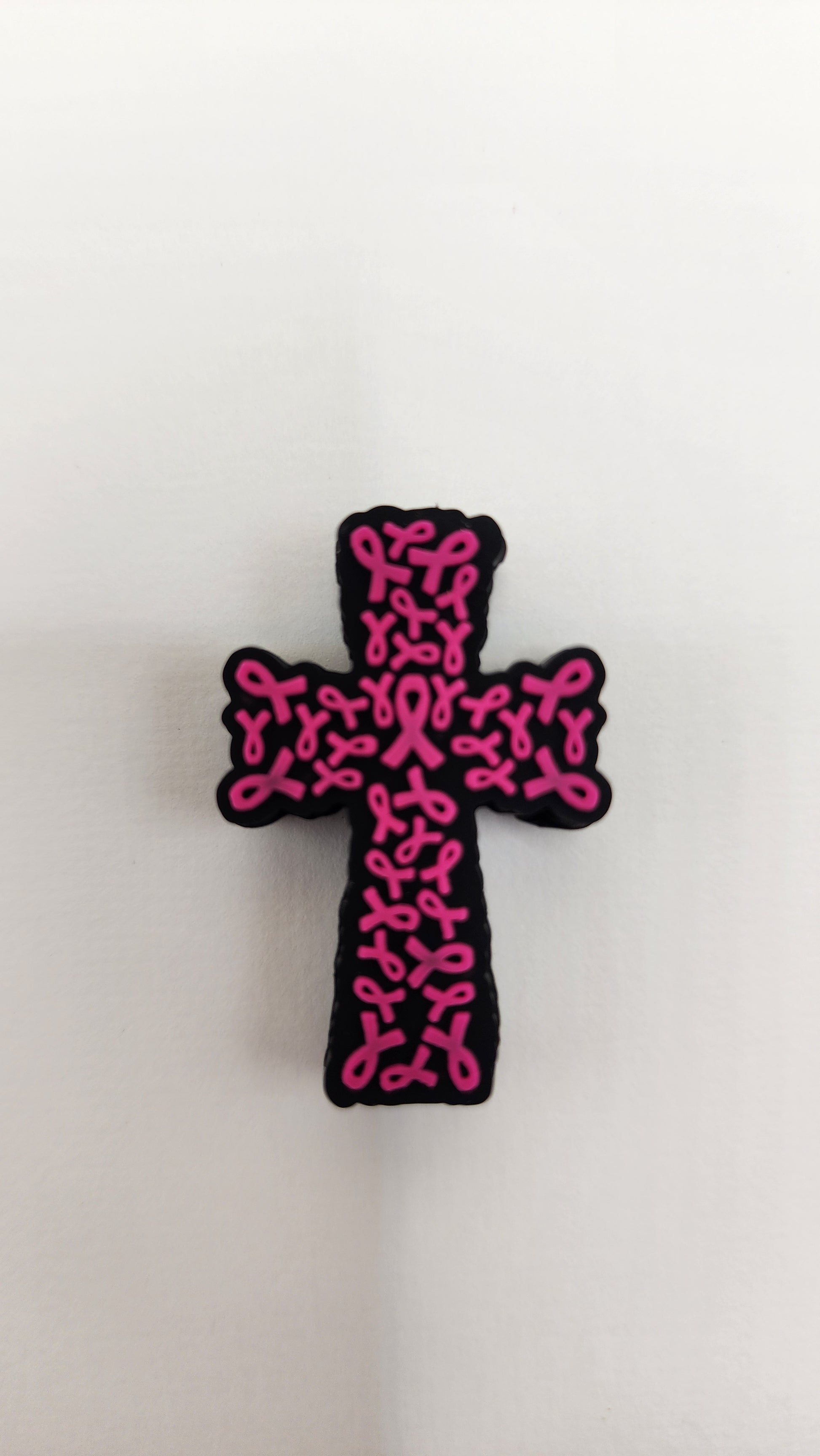 Cross silicone focal bead to use on diy and crafts projects including beaded pens, wristlets, earrings, keychains and bracelets. 
