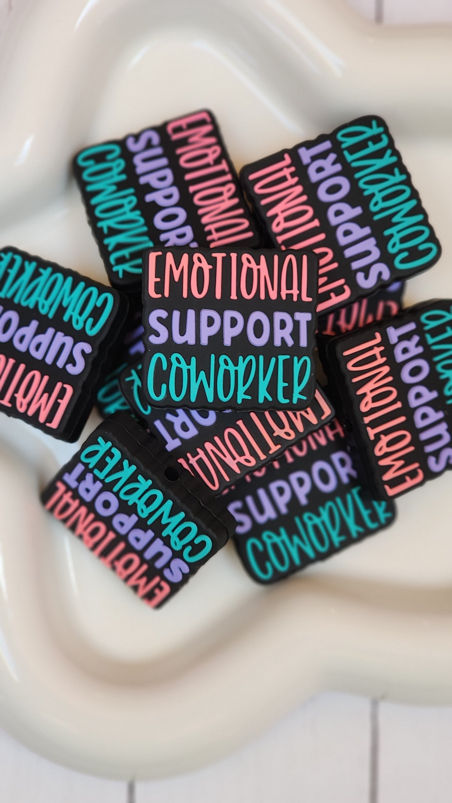 Emotional Support Coworker Silicone Focal Bead for DIY